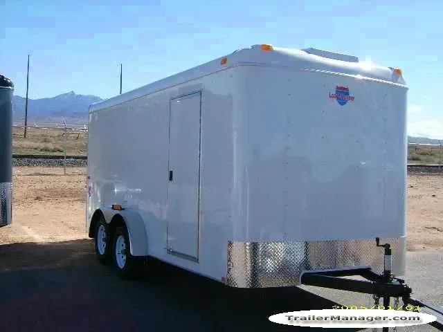 16ft WHITE With Ramp Door Flat Front and Spare Tire