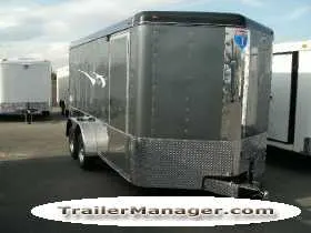 16ft Cargo V-Nose SILVER With Ramp-Finished Interior