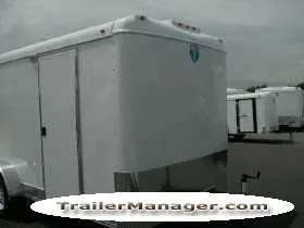 16ft Tandem Axle WHITE With Ramp-Flat Front