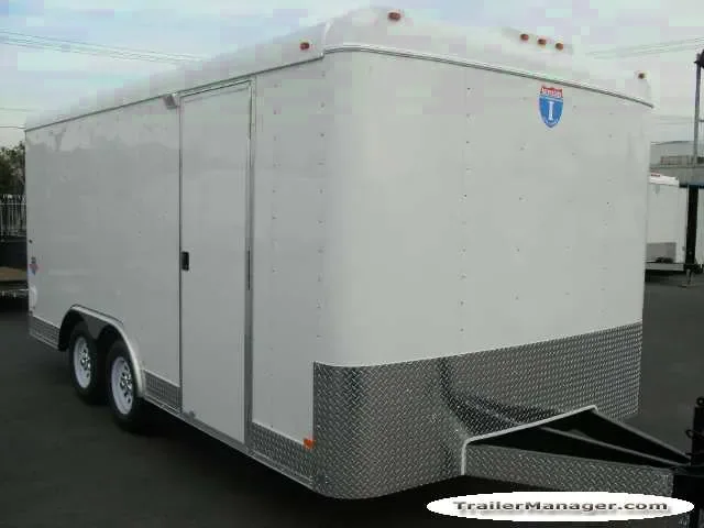 16ft Cargo Trailer Tandem Axle WHITE With Ramp