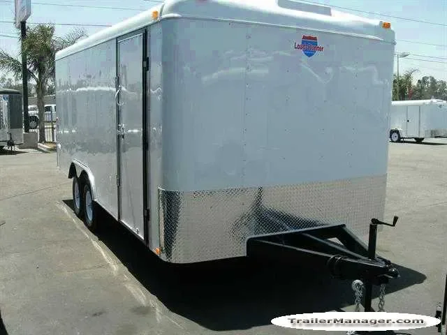 18ft  Cargo Trailer WHITE With Ramp-This Trailer is Loaded