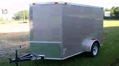 12ft V Nose Enclosed Trailer in Arizona Beige