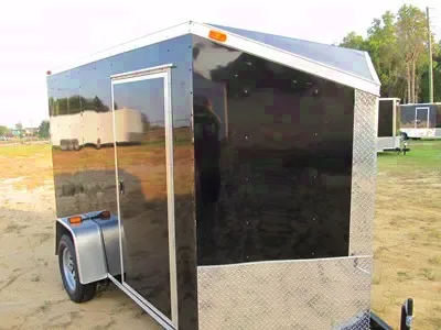 12ft Black Slant V Nose Enclosed Trailer