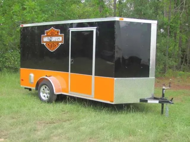14ft Black And Orange V Nose Harley Davidson