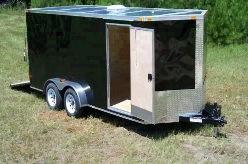 16ft Black V Nose Enclosed Trailer