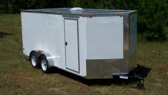 16ft White V Nose Cargo Trailer