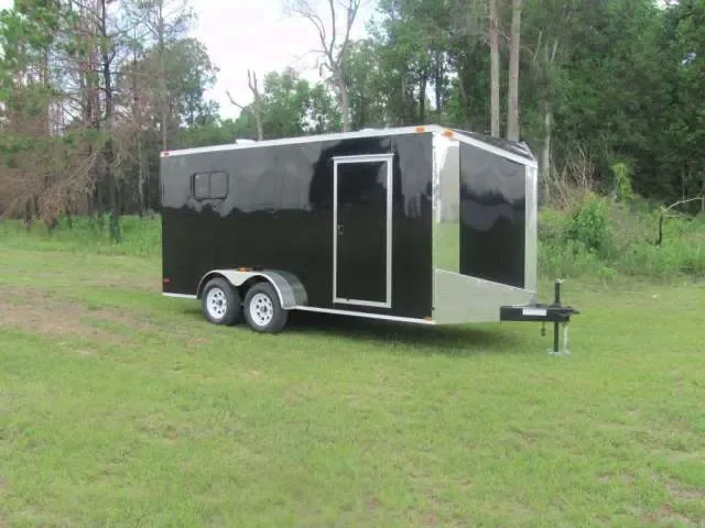 18ft Black Slant V Nose  Cargo