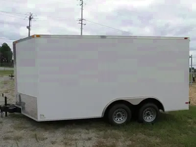 16ft V Nose Enclosed Trailer w Floor eTrack