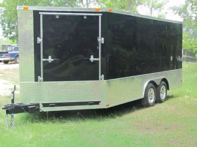 18ft Black V Nose Cargo Trailer