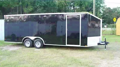 24FT BLACK SLANT V CARHAULER