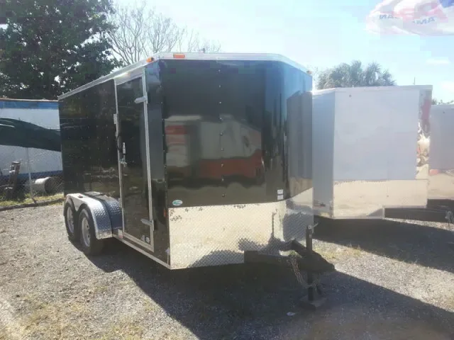 14FT Black Tandem Axle Cargo