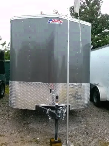 14FT Cargo V-nose with Side Door - CHARCOAL