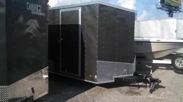 16FT ENCLOSED TRAILER-CHARCOAL WITH V-NOSE