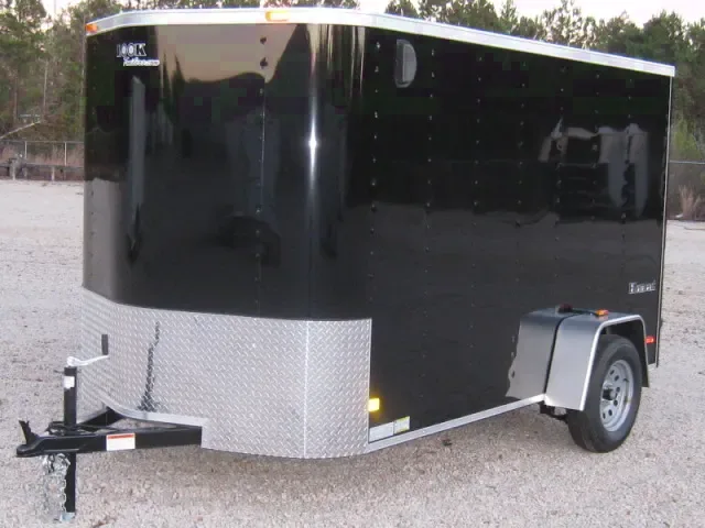 10FT V-NOSE BLACK CARGO TRAILER