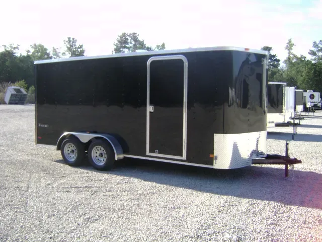 BLACK-V-NOSE 16FT TA CARGO TRAILER