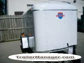 8ft White Single 3500lb Axle Cargo Trailer