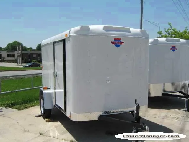10ft White SA Cargo Trailer w/Double Rear Doors