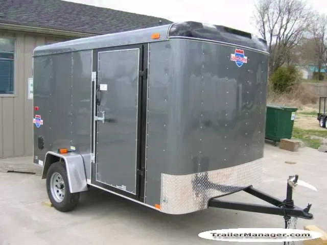 GREY 10FT CARGO TRAILER W/BARN DOORS