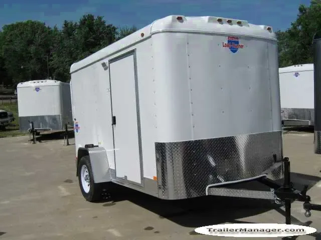 WHITE 10FT CARGO TRAILER W/RAMP DOOR