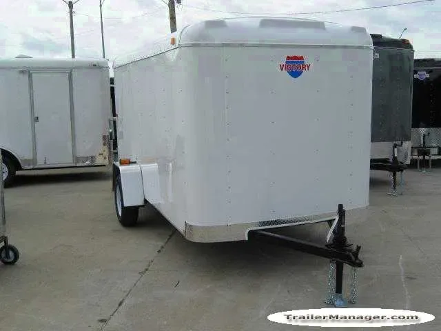WHITE FLAT FRONT SA 12FT CARGO TRAILER