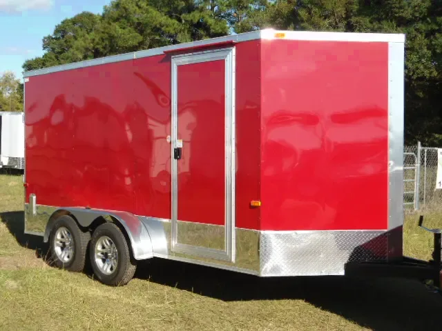 12ft Red Tandem 3500lb Axle Cargo Trailer