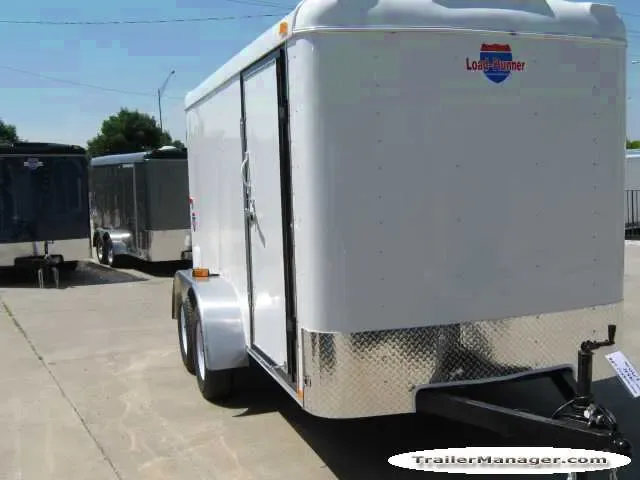 12FT CARGO TRAILER  WHITE With Double Door
