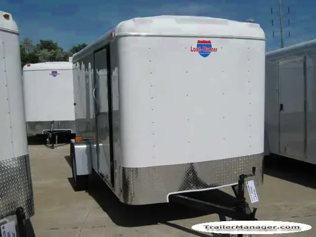 White Flat Front SA 12ft Cargo Trailer