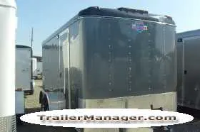 14FT SILVER CARGO TRAILER W/FLAT FRONT