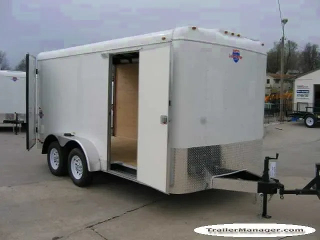 14ft Tandem 3500lb Axle Cargo Trailer w/Barn Doors