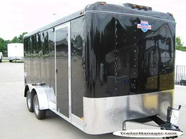 16ft Black Flat Front Cargo Trailer