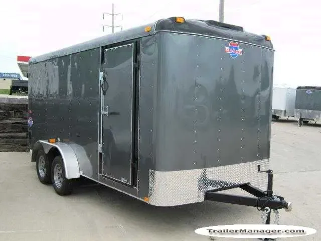 16ft Charcoal  Cargo Trailer With Double Door