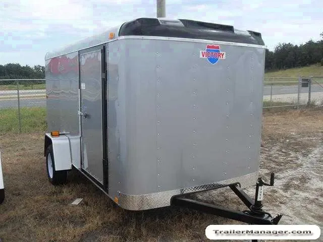 12ft Single Axle Silver  With Double Door