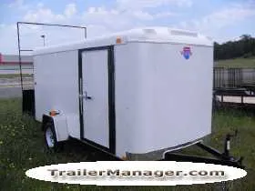 12FT Single Axle WHITE  With Double Door