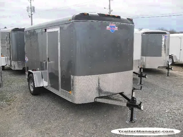 12FT  Single Axle CHARCOAL With Double Door