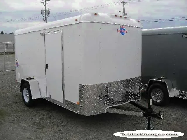 12FT Single Axle WHITE With Ramp-3500LB AXLE