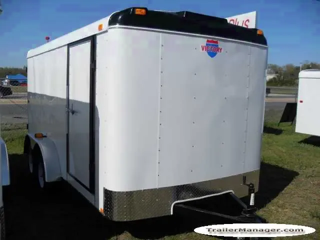 14FT  Tandem Axle WHITE With Double Door