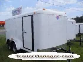 14FT Tandem Axle WHITE With Ramp