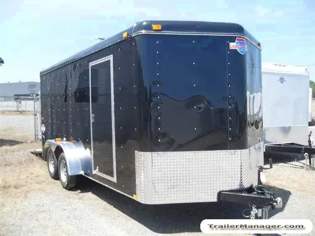 18ft 7K V-Nose in BLACK With Ramp and Spare