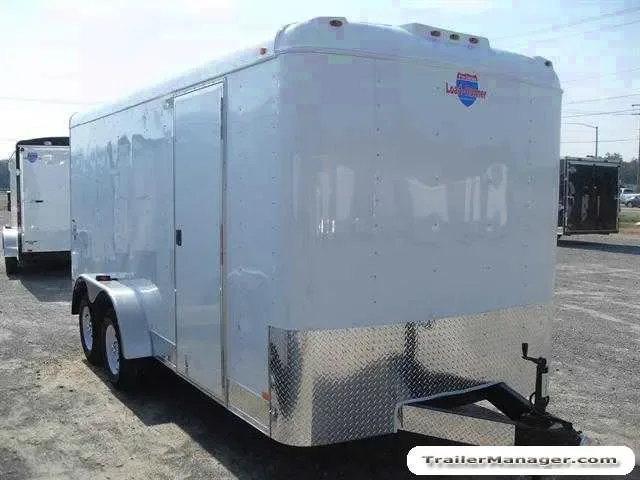 16ft  Tandem Axle WHITE With Ramp and Spare Tire