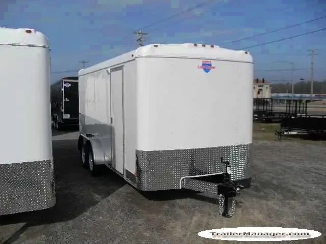 16FT  Tandem Axle WHITE With Ramp