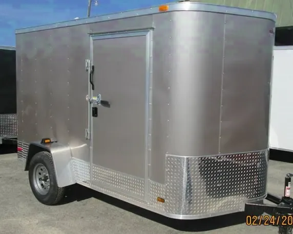 6 x 10 Silver Cargo Trailer w/Side Door