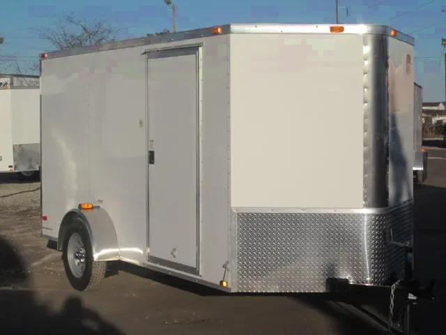 12ft White SA Enclosed Trailer