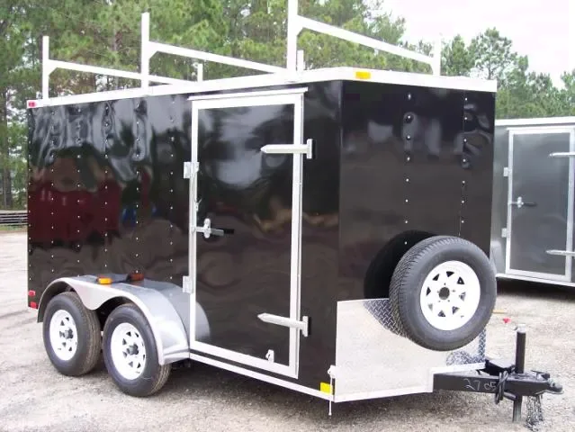 12ft Contractor/JobSite Cargo Trailer w/Ladder Racks