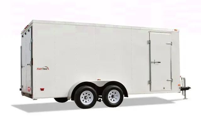 14ft Tandem Axle-White w/Ramp