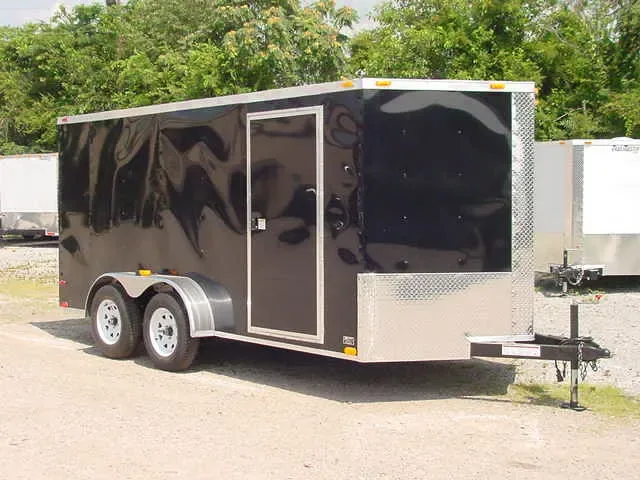 14ft Black V-nose Cargo Trailer