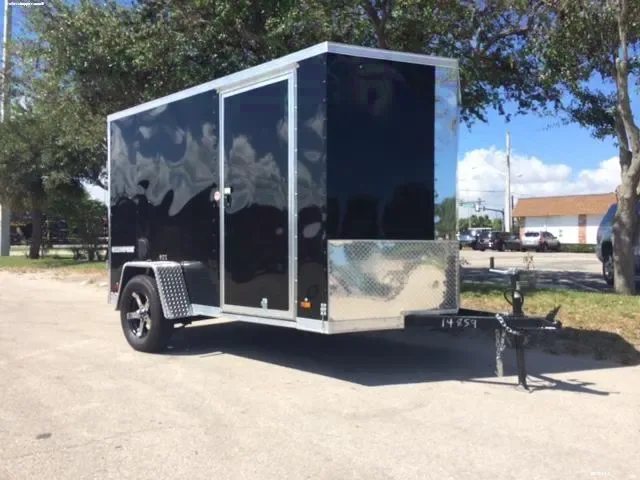 10ft Enclosed Black Motorcycle/Cargo Trailer