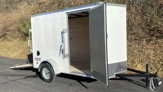 10ft White Cargo Trailer w/Rear Ramp Door