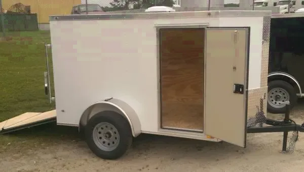 WHITE 12FT ENCLOSED CARGO TRAILER