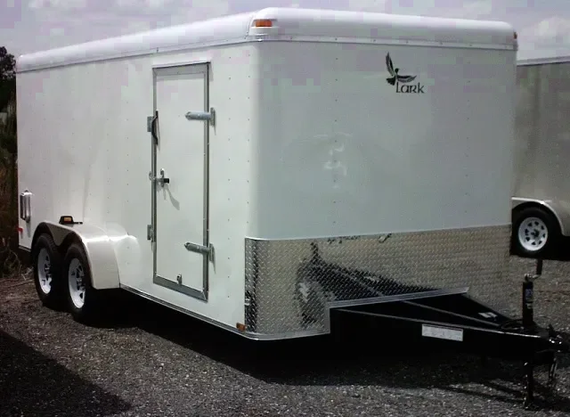WHITE 14FT TANDEM AXLE CARGO TRAILER