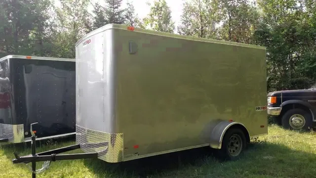 12ft Enclosed Cargo Trailer - Silver